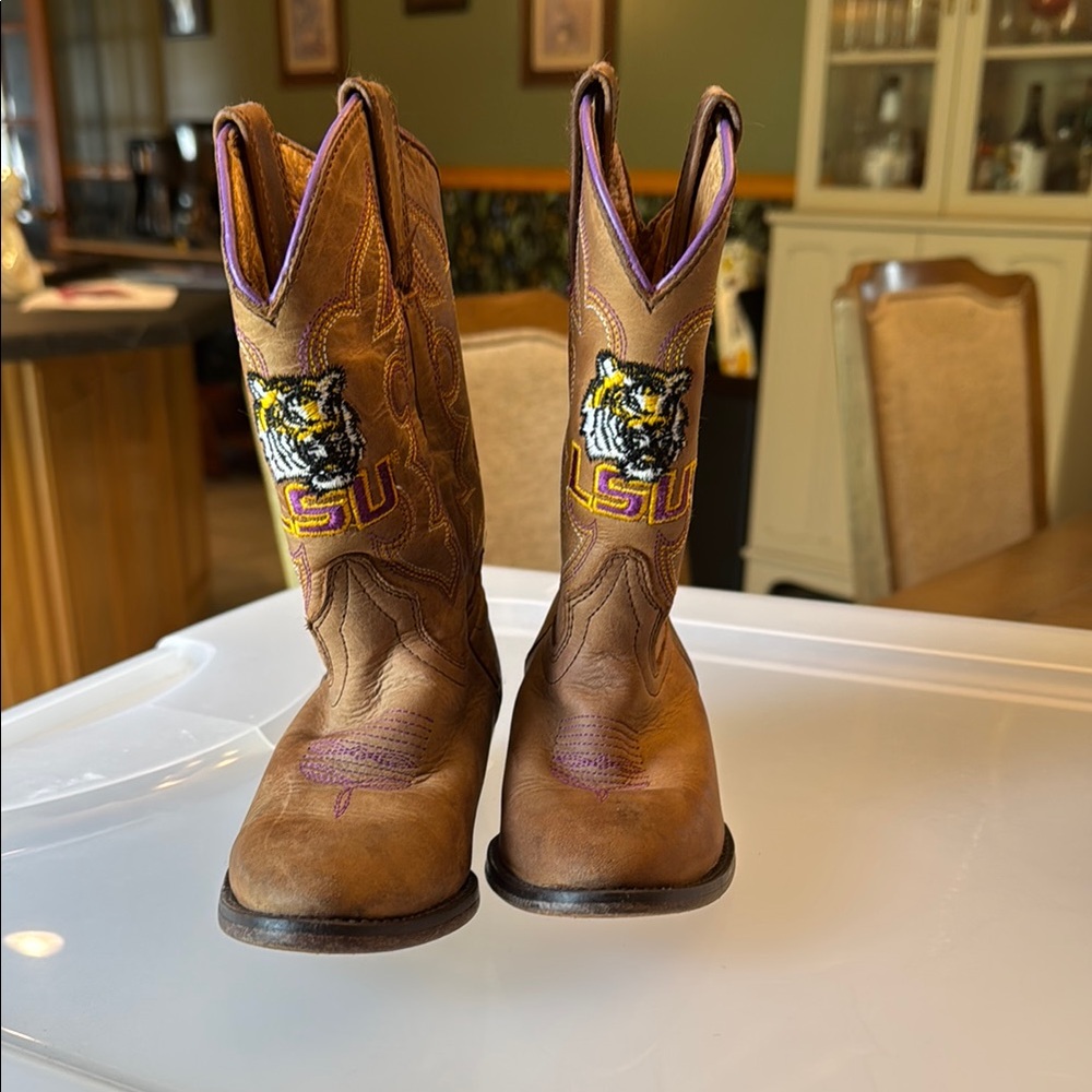 LSU Kids Brown Boots